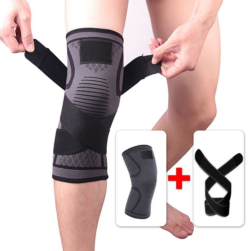 Manche de genou en tricot avec sangle