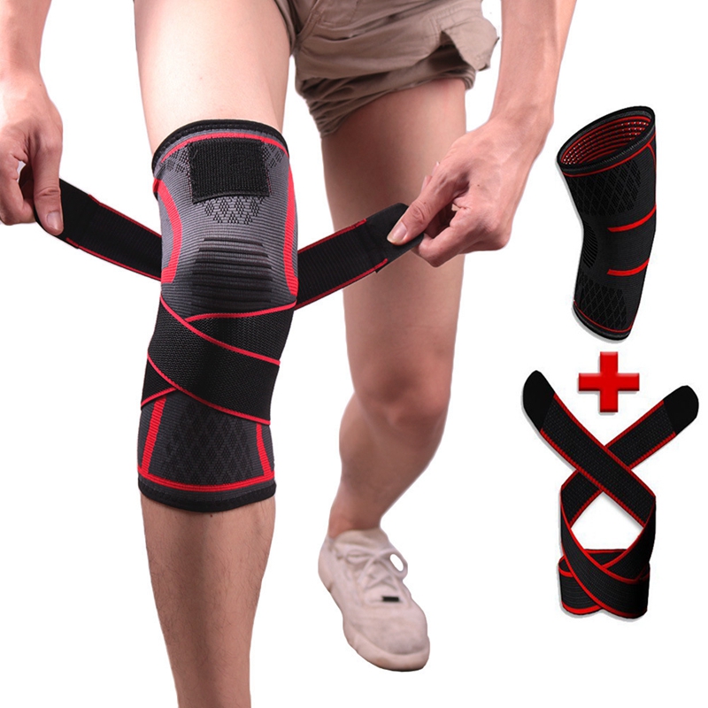 Manche de genou en tricot avec sangle