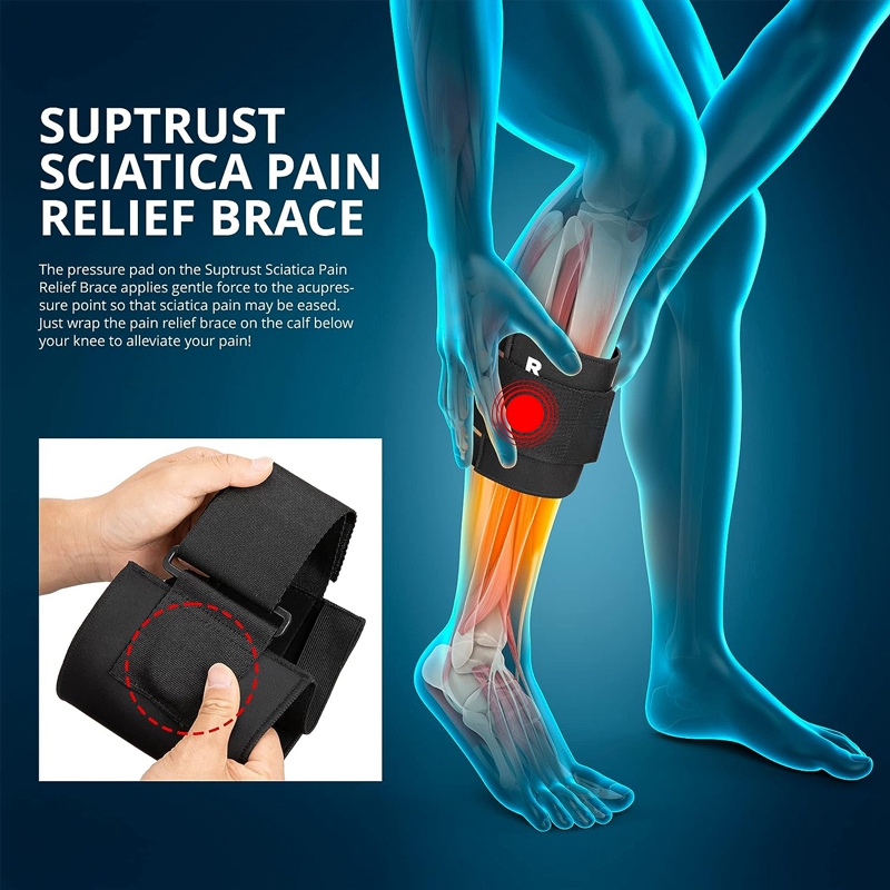 Sciatique Nerve Doule Relief Support de genou / Sciatique Support de genou