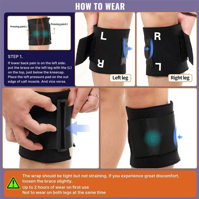 Sciatique Nerve Doule Relief Support de genou / Sciatique Support de genou