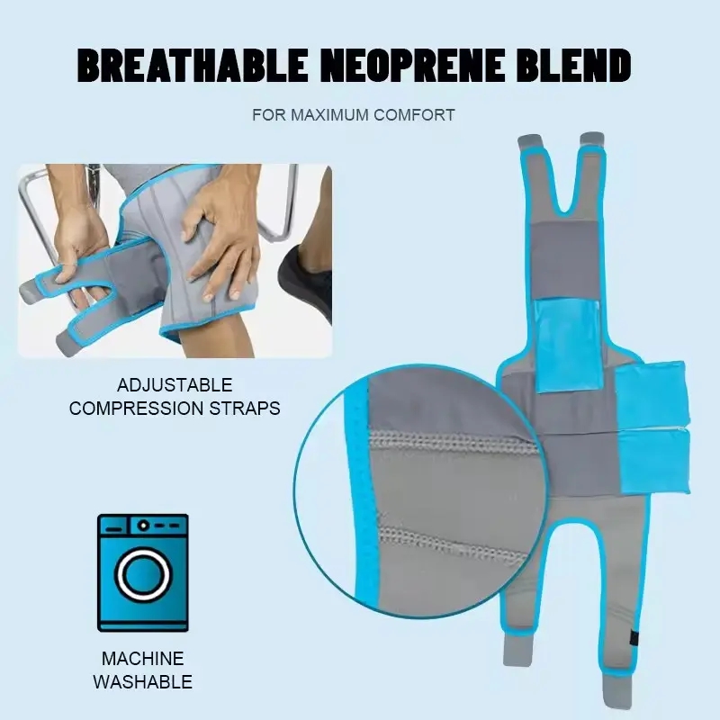 Gel de glace au genou enveloppe pour une thérapie chaude et froide