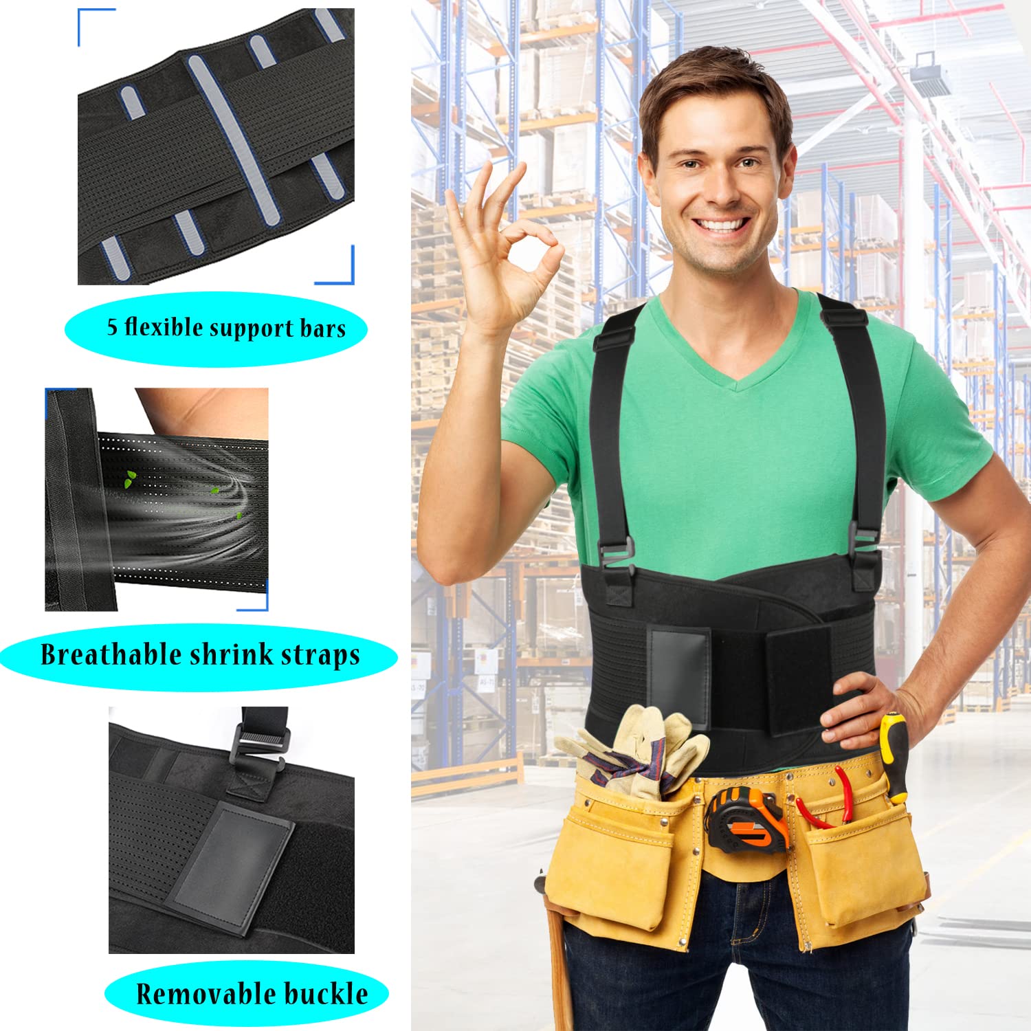 Soutien du dos industriel travaillant