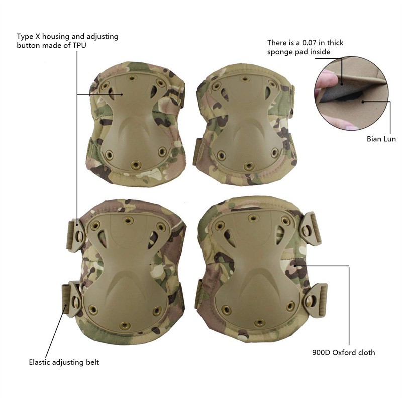 Tamps de protection des genoux de combat tactique