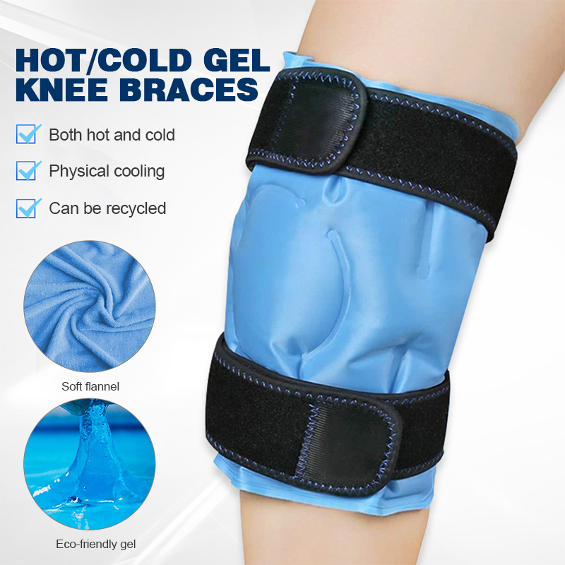 Gel de glace au genou enveloppe pour une thérapie chaude et froide
