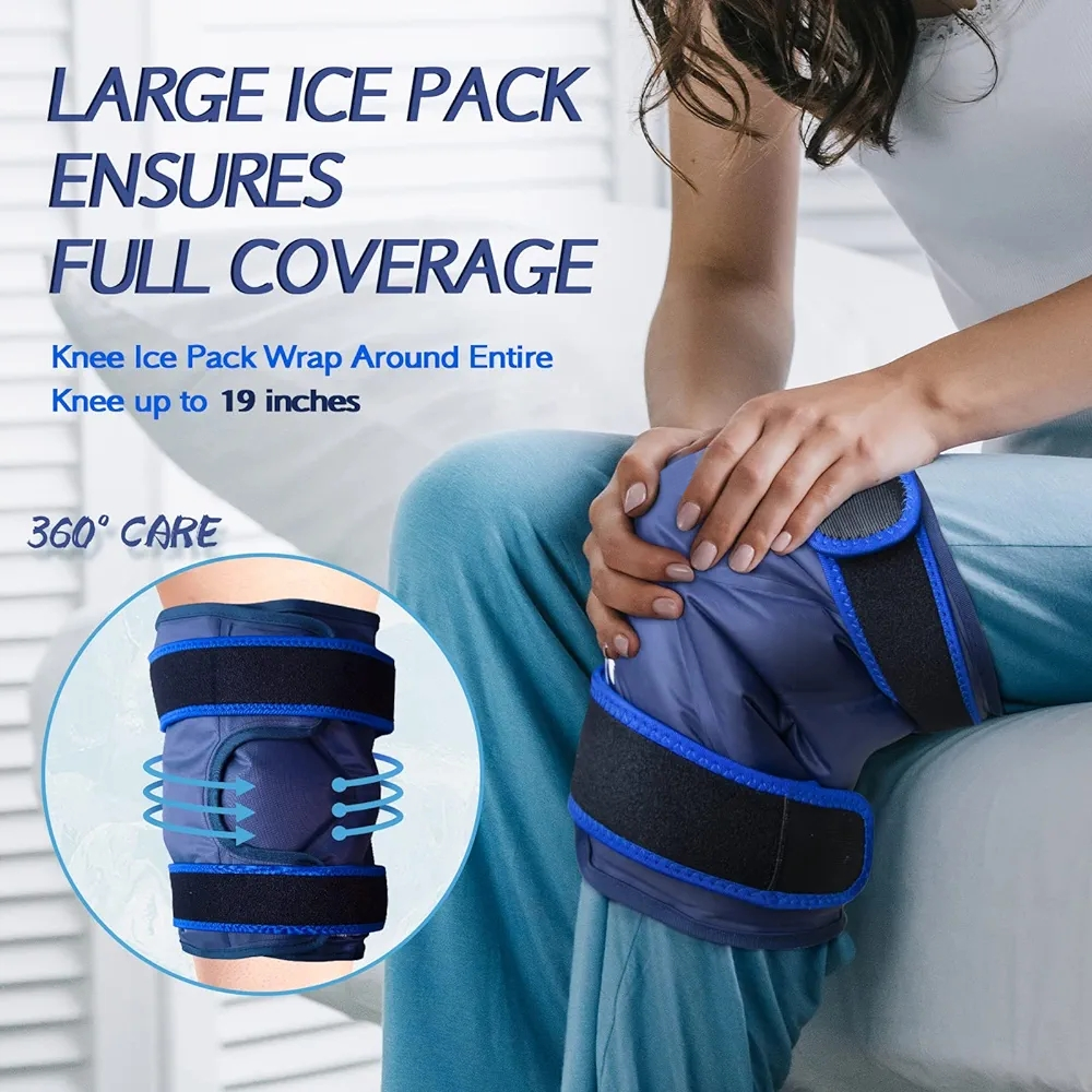 Gel de glace au genou enveloppe pour une thérapie chaude et froide