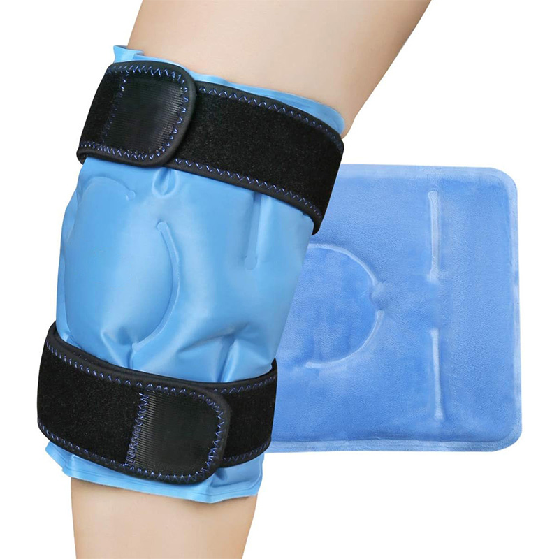 Gel de glace au genou enveloppe pour une thérapie chaude et froide