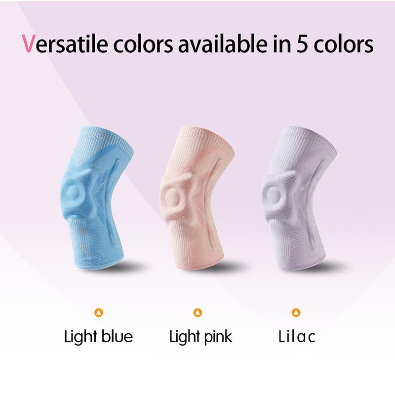 Support du manchon de compression du genou avec coussinet de gel de rotule et stabilisateurs de ressort latéral