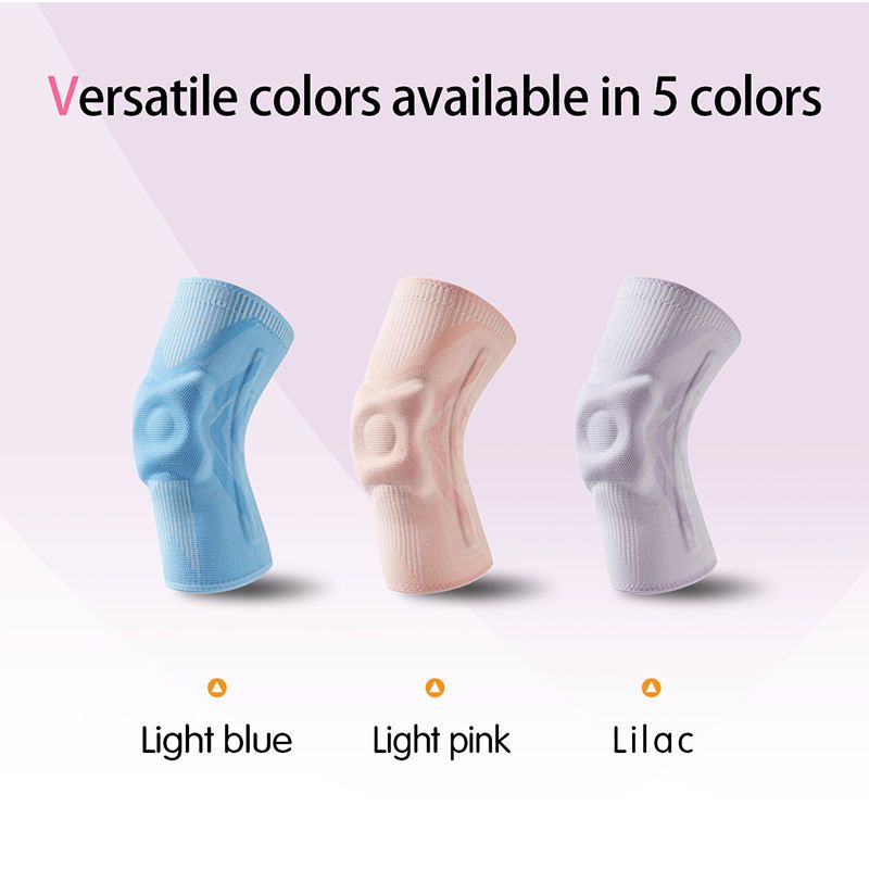 Support du manchon de compression du genou avec coussinet de gel de rotule et stabilisateurs de ressort latéral