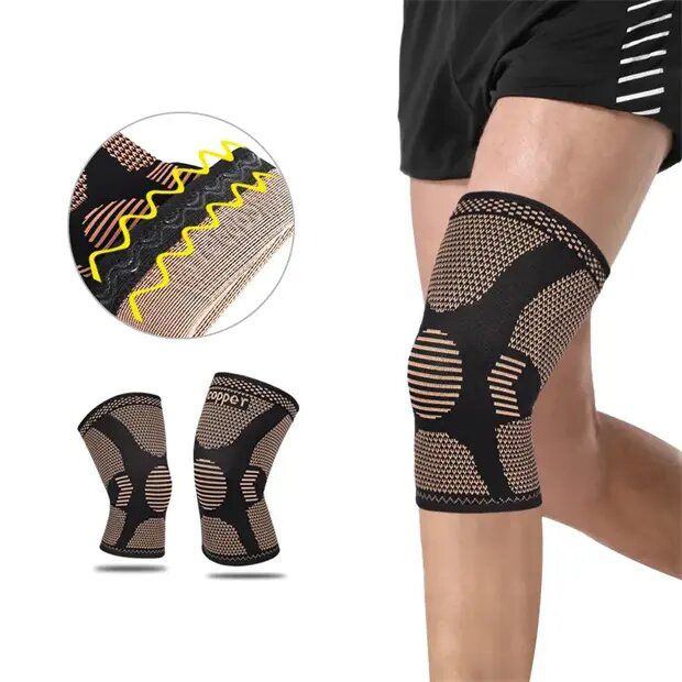 Manche de genou de compression en cuivre