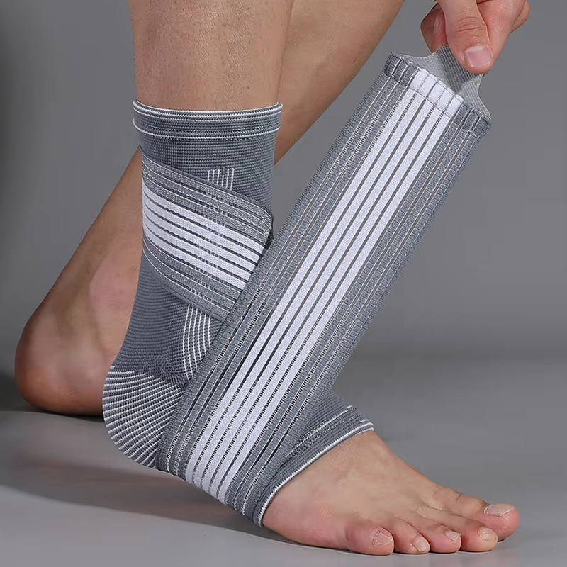 Support de cheville tricoté respirant avec sangles réglables