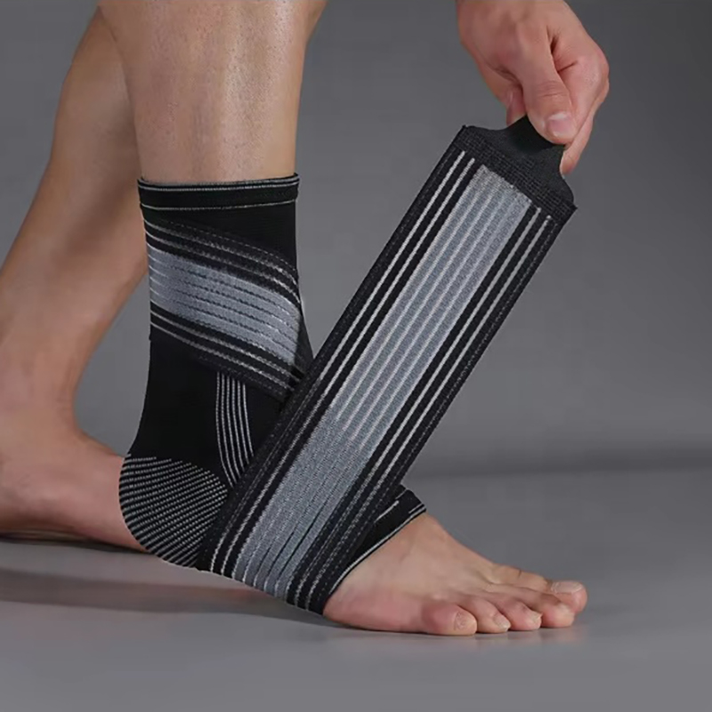 Support de cheville tricoté respirant avec sangles réglables